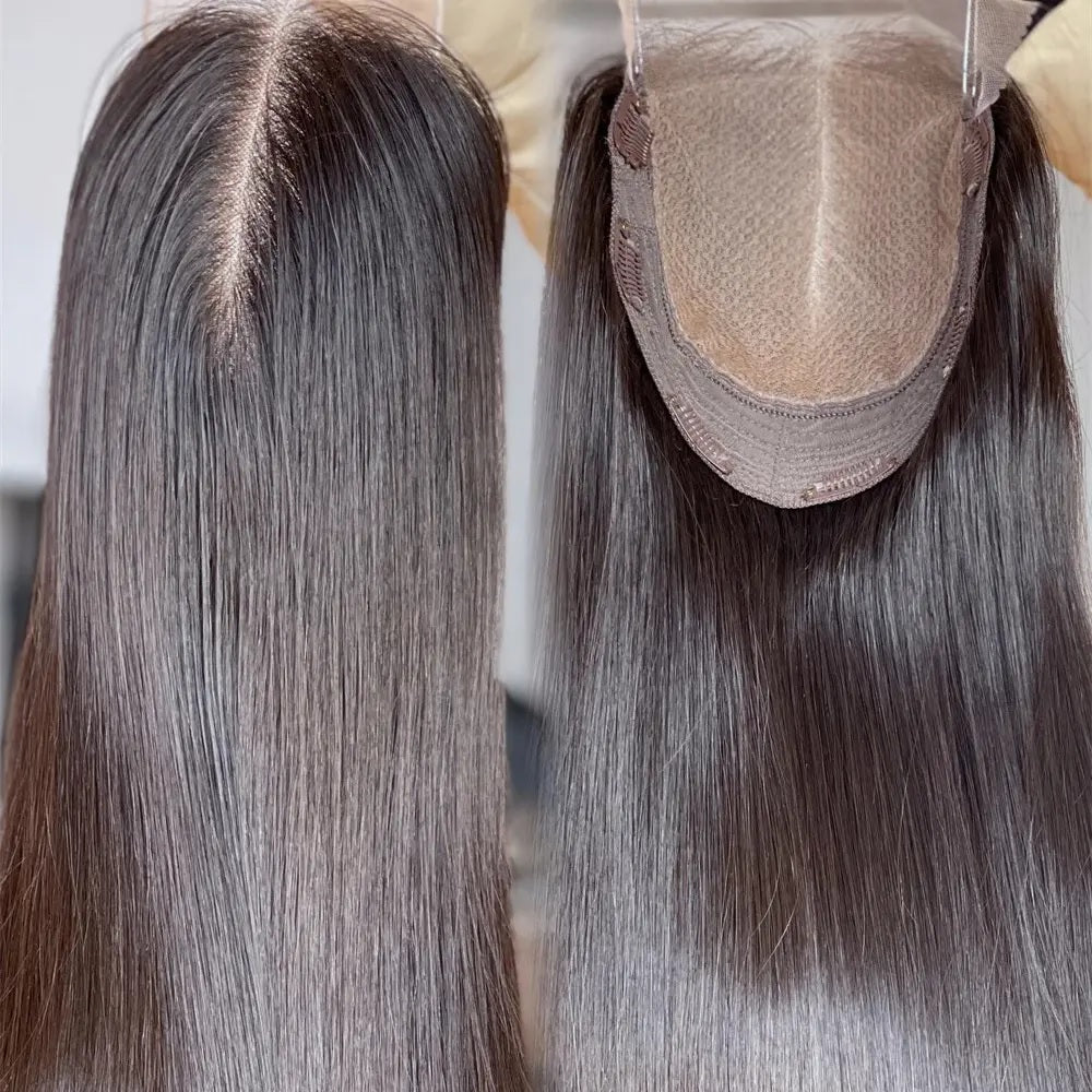 Hair Topper Medium Brown 18" Length