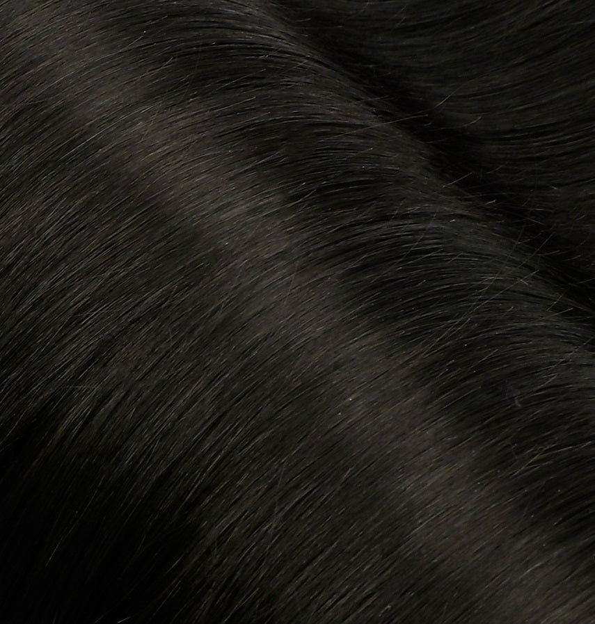#1B Natural Black Invisible Clip In Hair Extensions