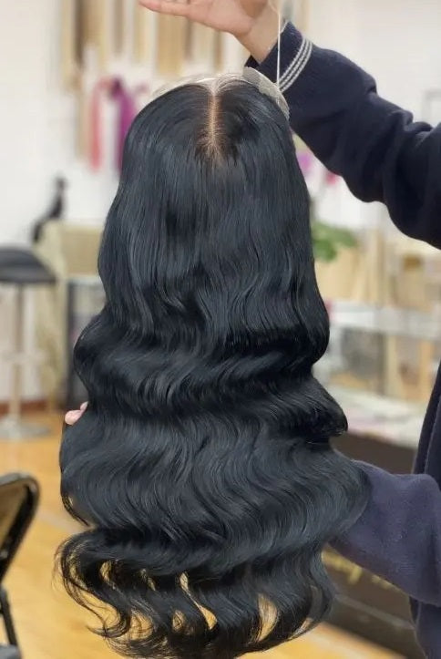 Hair Topper Black 18" Length
