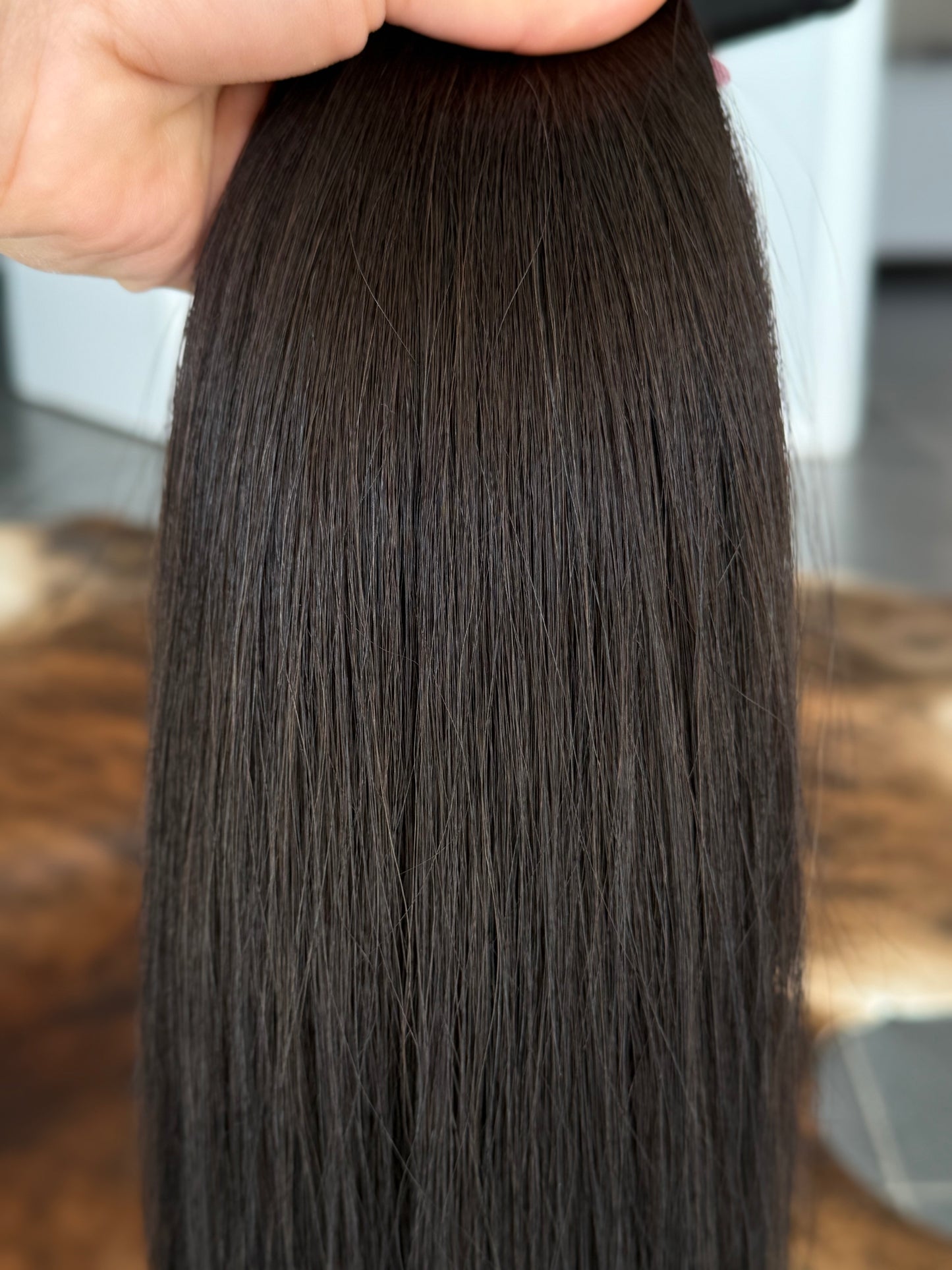 #1B Natural Black Invisible Clip In Hair Extensions