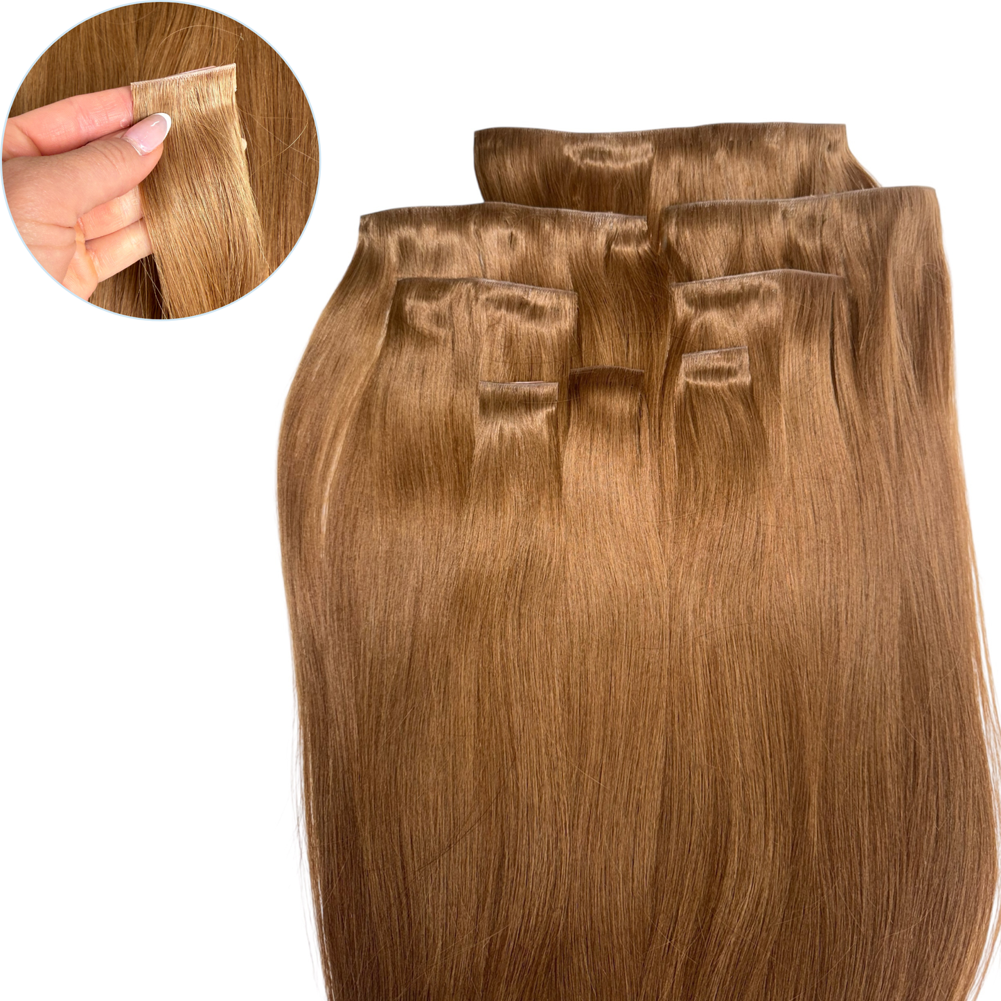 #12 Medium Blonde 150g Invisible Clip In Hair Extensions