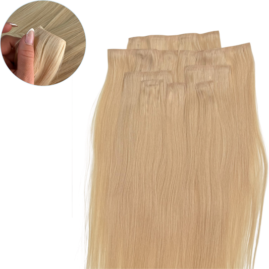 #M18/60 Sandy Blonde 150g Invisible Clip In Hair Extensions