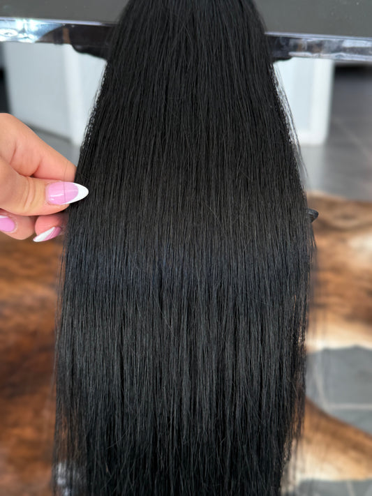 #1 Jet Black Invisible Clip In Hair Extensions
