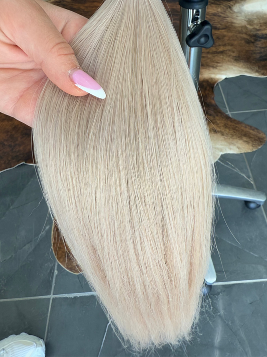 #18A Light Ash Blonde Invisible Clip In Hair Extensions