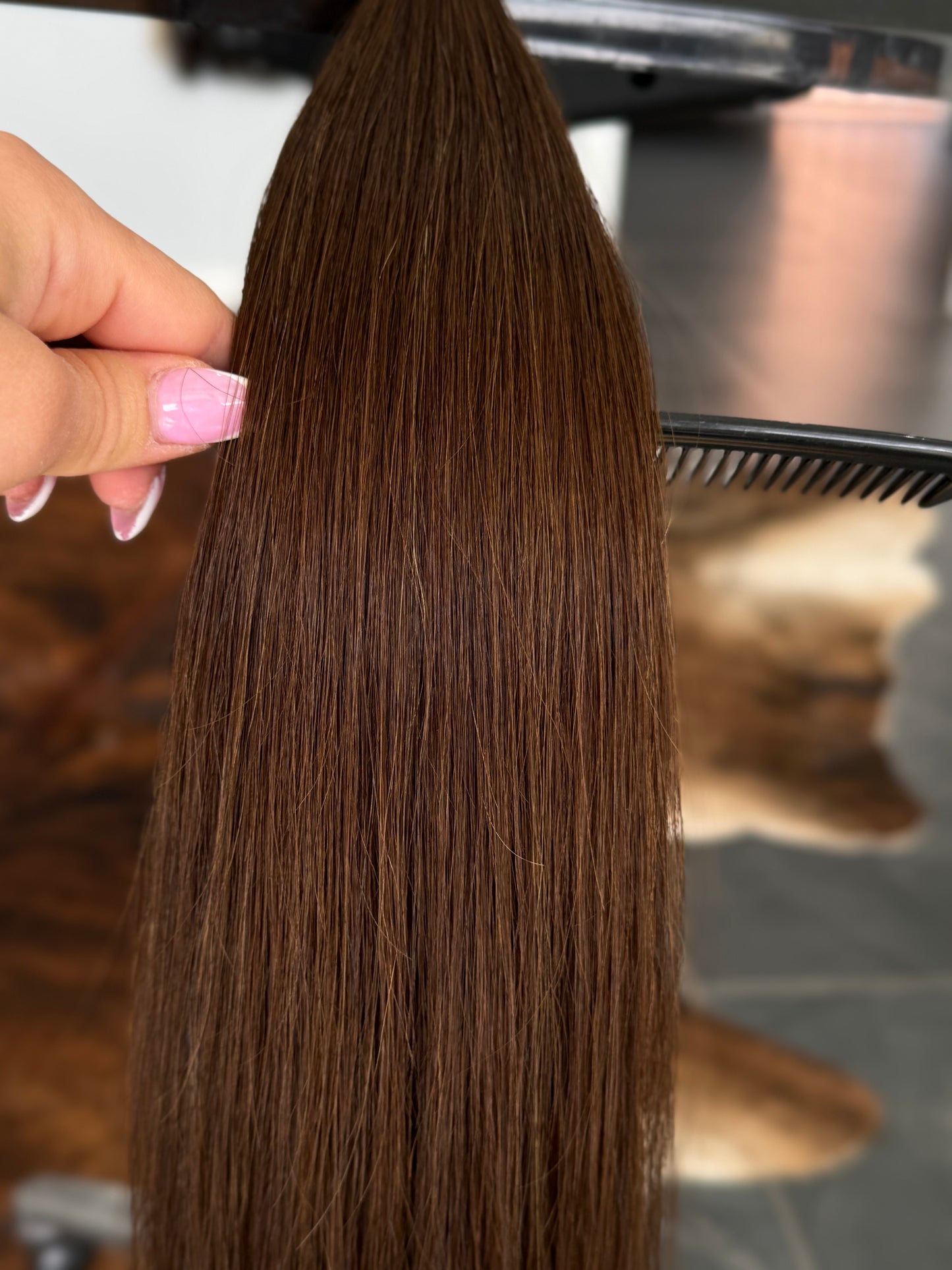 #3 Medium Brown Invisible Clip In Hair Extensions