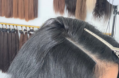 #1 Jet Black Invisible Clip In Hair Extensions
