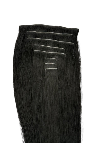 #1 Jet Black Invisible Clip In Hair Extensions