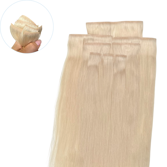 #60A Platinum Blonde 150g Invisible Clip In Hair Extensions