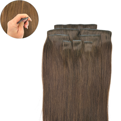 #3 Medium Brown 150g Invisible Clip In Hair Extensions